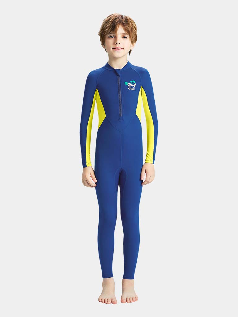 Dive & Sail Boys Long Sleeve UV Protection One Piece Swimsuit
