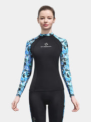 DIVE & SAIL Quick-Dry Sun-Proof Long-Sleeve Two-Piece Dive Skin Swimwear