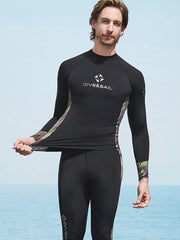 DIVE & SAIL Quick-Dry Sun-Proof Long-Sleeve Two-Piece Dive Skin Swimwear