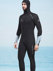 DIVE & SAIL 3MM Hooded One-Piece Front Zip Thermal Scuba Wetsuit