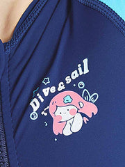 DIVE & SAIL Girls Long Sleeve Sun Protection Swimsuit