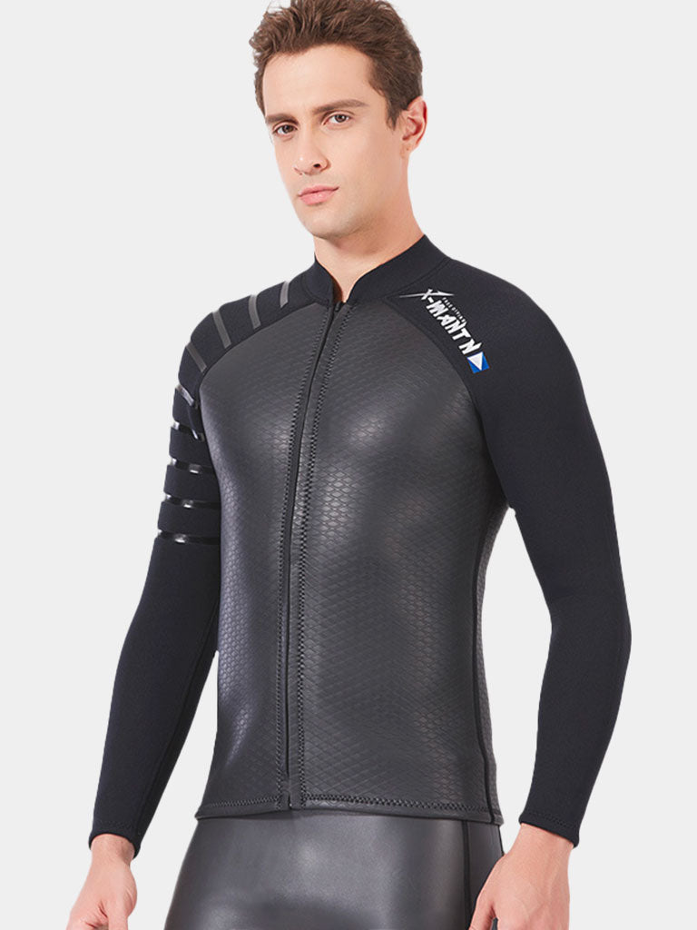 DIVE SAIL 3MM Smooth Skin Wetsuit Jacket Black Men Front