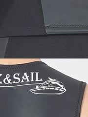 DIVE & SAIL Adults 2MM Smooth Skin Wetsuit Vest, Black