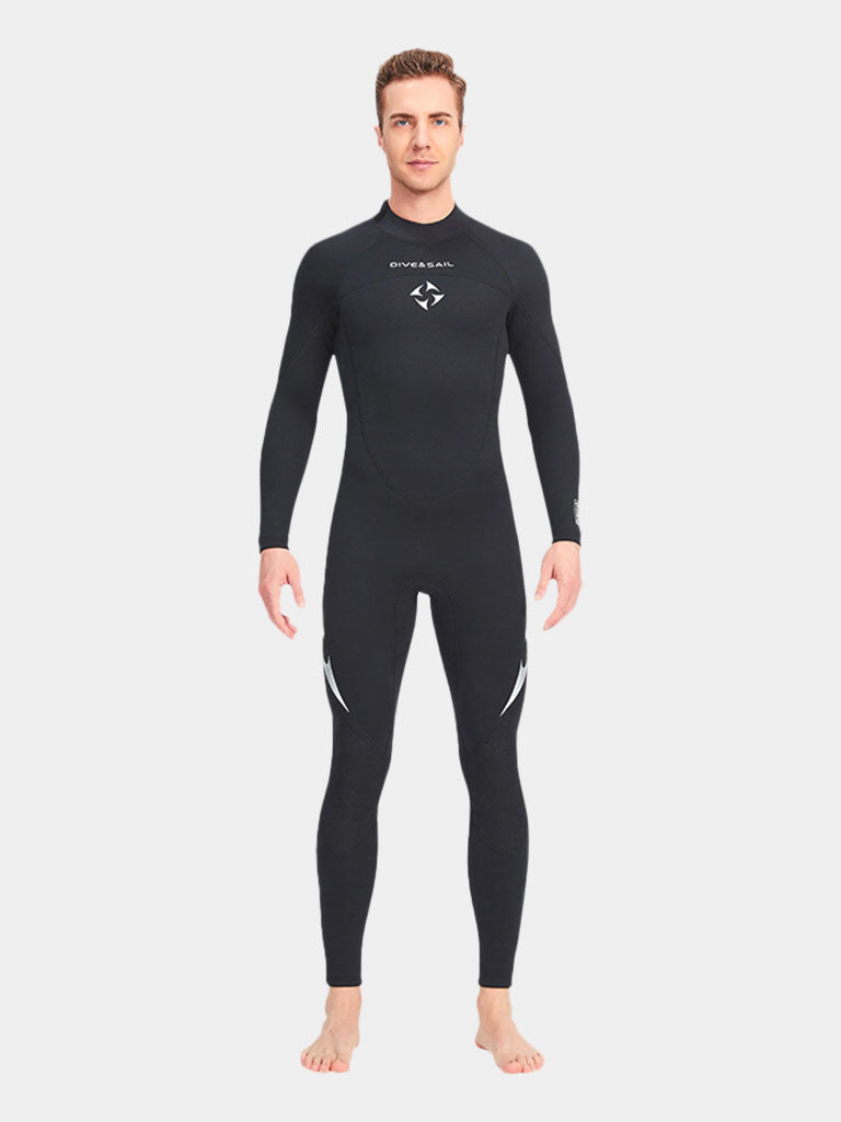 DIVE SAIL Adults 3MM Neoprene Thermal Full Wetsuit Men Black