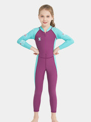 Dive Sail One Piece Full Body Wetsuit for Children Purple