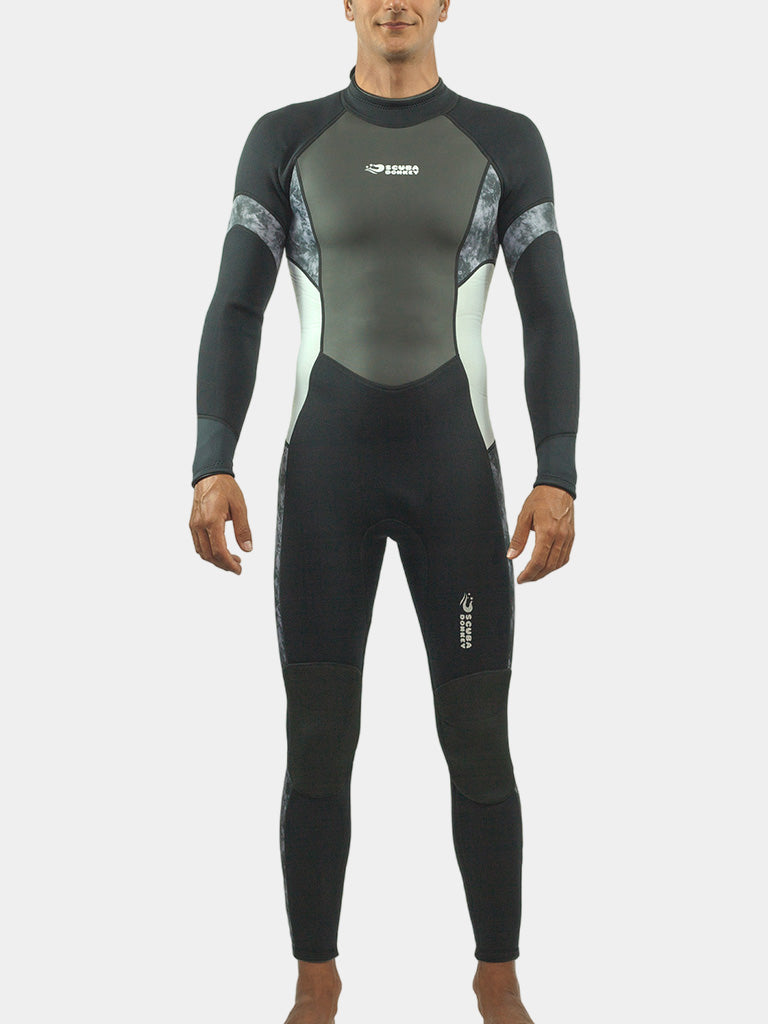 HISEA 3MM Mens Long Sleeve Full Snorkeling Wetsuit Grey