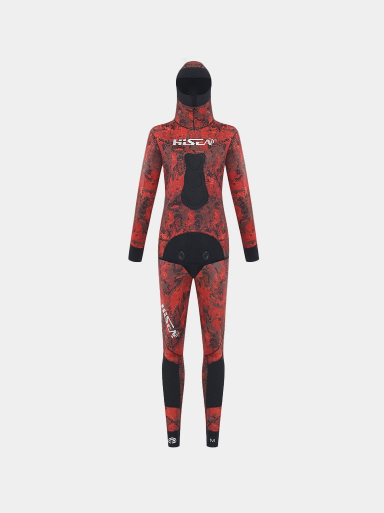 HISEA 5mm Open Cell Beavertail 2 Piece Camo Wetsuit