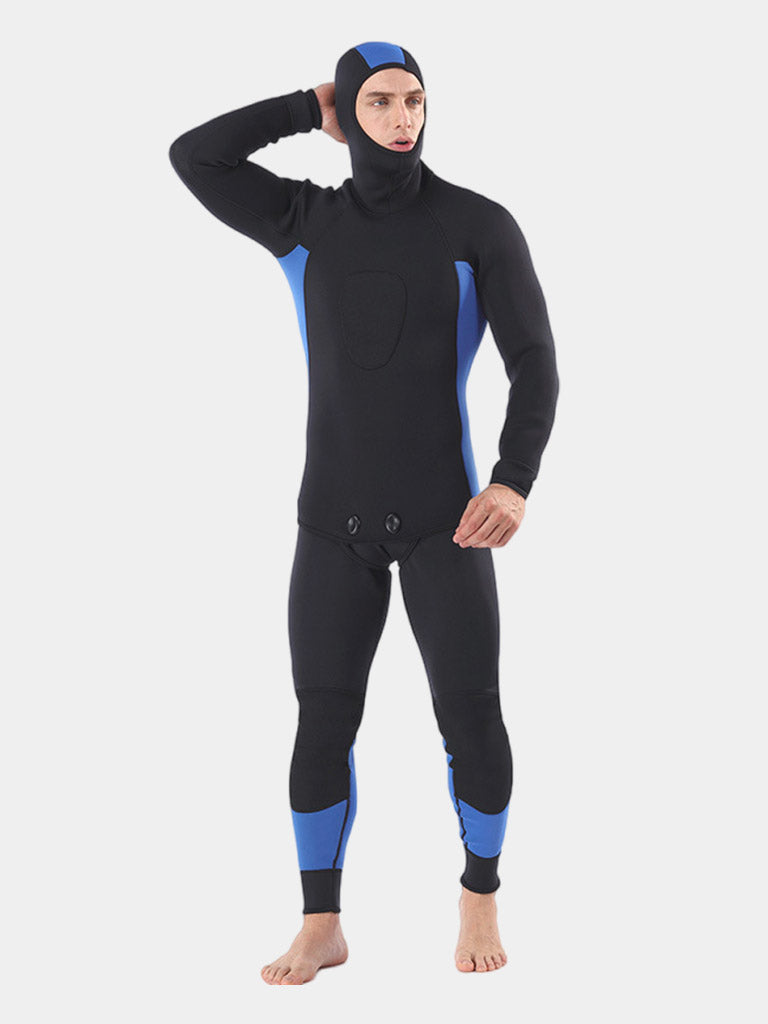 MYLEDI 3mm Men's 2 Piece Closed Cell Hooded Wetsuit