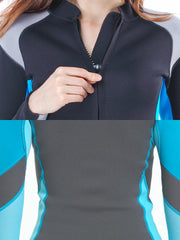 MYLEDI Ladies 2mm Front Zip Wetsuit Jacket Detail