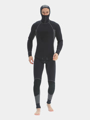 MYLEDI Men Two Piece Hooded Wetsuit Black Grey