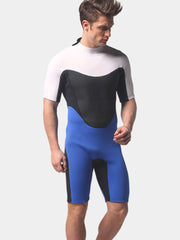 MYLEDI Mens One Piece Back Zip 3mm Shorty Wetsuit