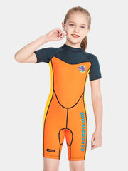 SABOLAY Girls One Piece Neoprene Thermal Wetsuit Orange