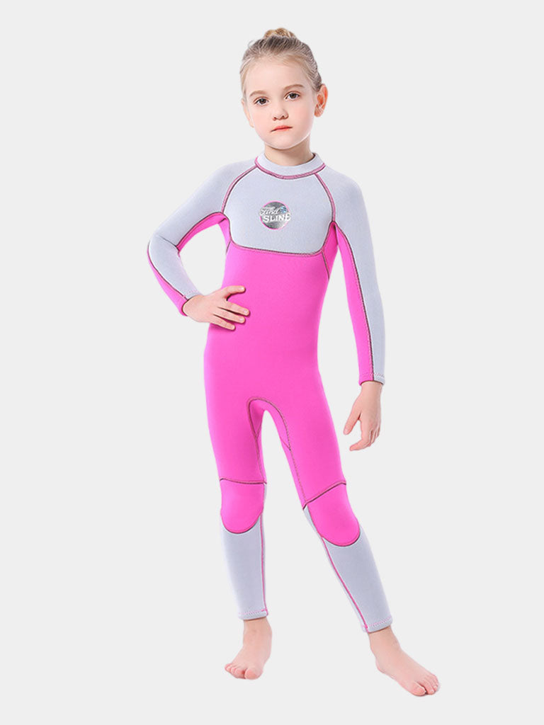 SLINX 3MM Girls Full Length Long Sleeve Wetsuit Pink