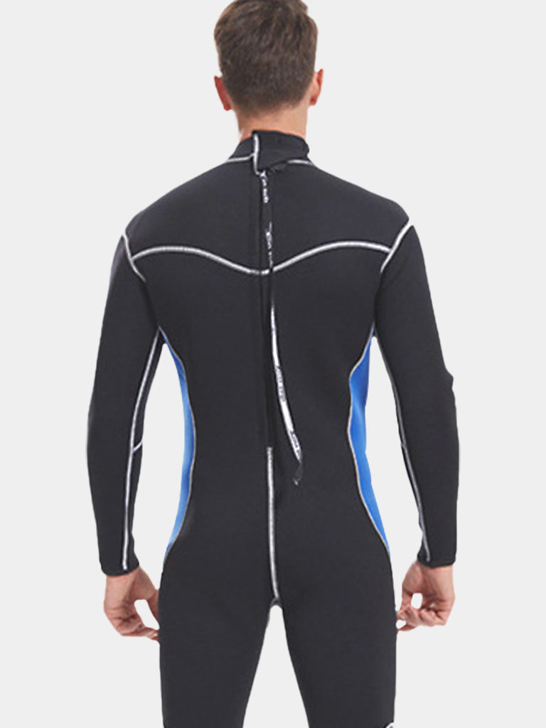 YonSub Mens 3MM Long sleeve Full Wetsuit Back