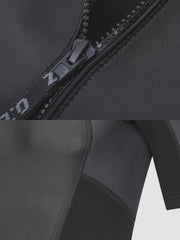 ZCCO Men's 3MM One Piece Shorty Plus Size Wetsuit, Black & Grey